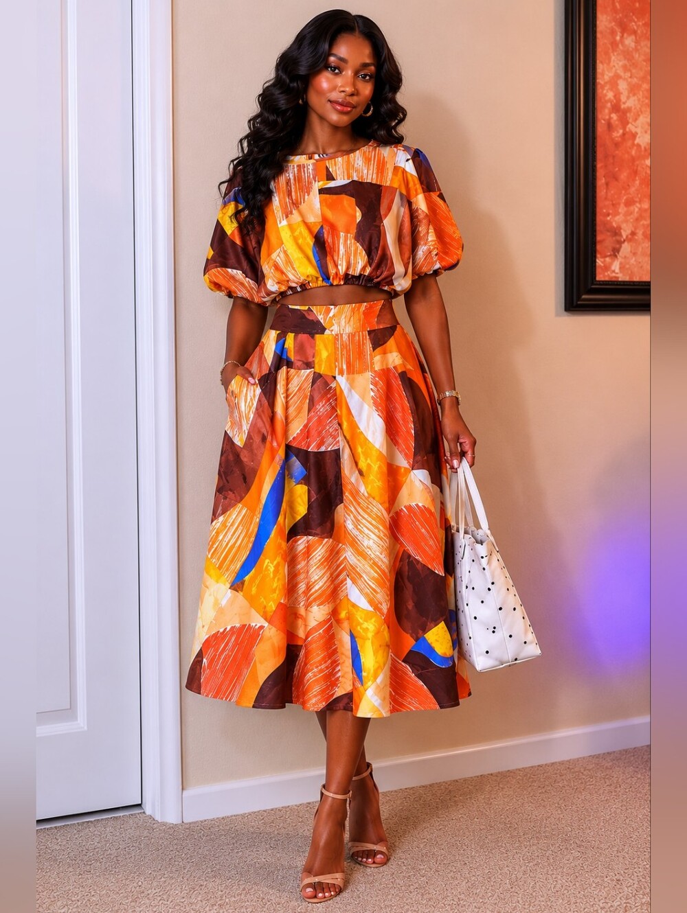 Worthington Abstract Print Two-Piece Set ✨NWT | Top Size Small | Skirt Size 10